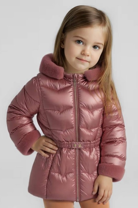 Μπουφάν ροζ-μεταλιζέ Mayoral 