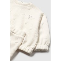 Φόρμα για μωρό κρεμ Mayoral 