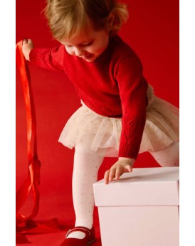 Φούστα κοντή για μωρό εκρού με τούλι Mayoral 