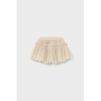 Φούστα κοντή για μωρό εκρού με τούλι Mayoral 