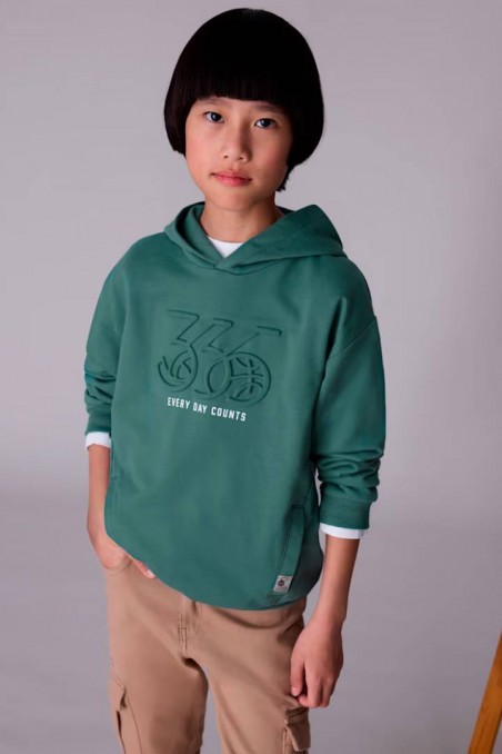 Φούτερ σκούρο πράσινο με κουκούλα Mayoral