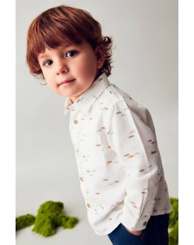 Πουκάμισο για μωρό με στάμπα αυτοκινητάκια Mayoral Πουκάμισο για μωρό με στάμπα αυτοκινητάκια Mayoral