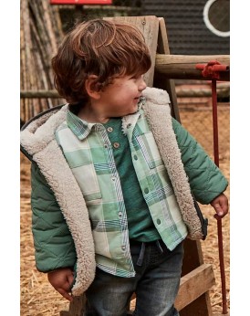 Πουκάμισο καρό πράσινο με γούνα εσωτερικά Mayoral 