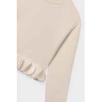 Μπλούζα με μακρύ μανίκι κρεμ Mayoral 