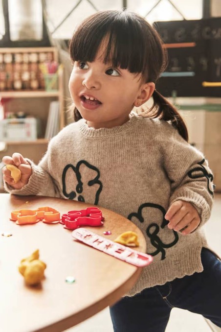 Μπλουζάκι πλεκτό με σχέδιο λουλούδι Mayoral 