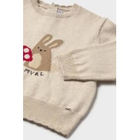 Μπλουζάκι ζέρσεΐ μπεζ με σχέδιο Mayoral