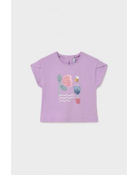 Μπλουζάκι λιλά με διαδραστικό σχέδιο Mayoral