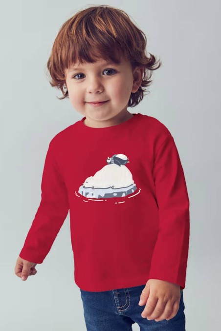 Μπλούζα κόκκινη με σχέδιο για μωρό Mayoral