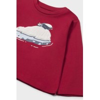 Μπλούζα κόκκινη με σχέδιο για μωρό Mayoral