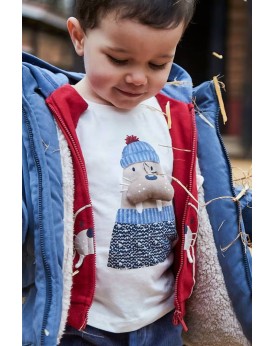 Μπλουζάκι κρεμ με σχέδιο για μωρό mayoral