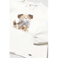 Μπλούζα κρεμ για μωρό με σχέδιο Mayoral