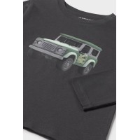 Μπλουζάκι για μωρό ανθρακί με σχέδιο Mayoral Μπλουζάκι για μωρό ανθρακί με σχέδιο Mayoral