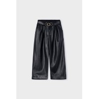 Παντελόνι μαύρο δερματίνη με ζώνη Mayoral