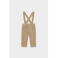 Μπεζ παντελόνι λοξότσεπο με τιράντες