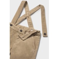 Μπεζ παντελόνι λοξότσεπο με τιράντες