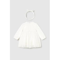 Βρεφικό λευκό φόρεμα mayoral 
