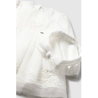 Βρεφικό λευκό φόρεμα mayoral 