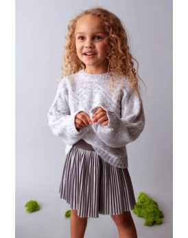 Φούστα πλισέ ασημί Mayoral 