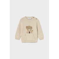 Ζέρσευ μπλουζάκι με κέντημα αρκουδάκι και τσέπες mayoral