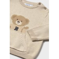 Ζέρσευ μπλουζάκι με κέντημα αρκουδάκι και τσέπες mayoral