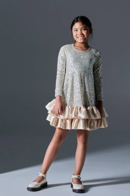 Φόρεμα παγιέτα χρυσό Melin rose