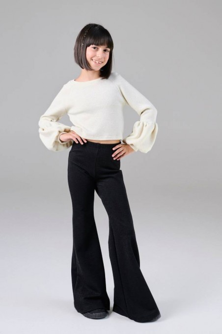 Melin Rose Κολάν Καμπάνα με λούρεξ Μαύρο