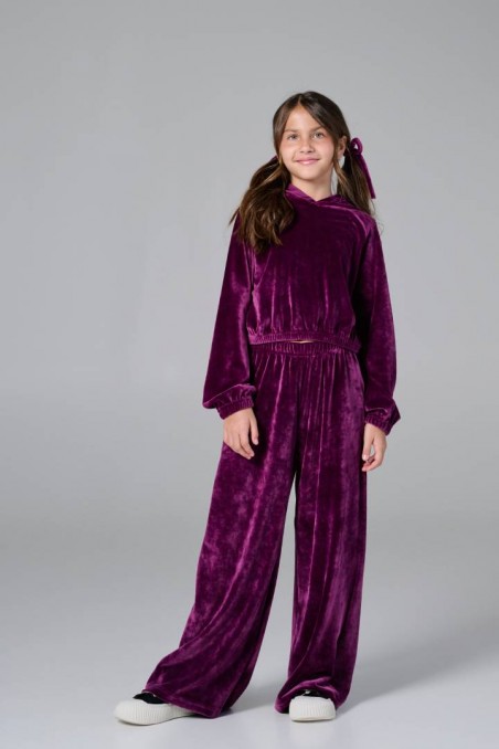 Melin Rose Σετ βελούδο με κουκούλα Ματζέντα