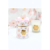 Μπομπονιέρα κερί pink bloom-Soap tales