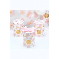 Μπομπονιέρα κερί pink bloom-Soap tales