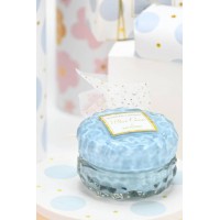 Μπομπονιέρα κερί στρογγυλό γαλάζιο coco-Soap tales