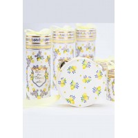 Μπομπονιέρα ξύλινο ντέφι λεμόνι