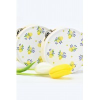 Μπομπονιέρα ξύλινο ντέφι λεμόνι