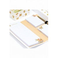 Μπομπονιέρα σημειωματάριο με post it και στυλό peach flowers-Soap tales