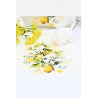 Σακίδιο πλάτης λεμόνια με λουλούδια μαζί με μπρελόκ