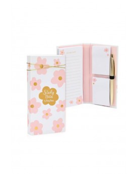 Μπομπονιέρα σημειωματάριο με post it και στυλό pink bloom Soap tales