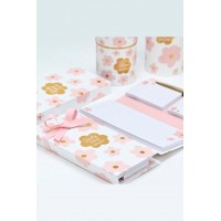 Μπομπονιέρα σημειωματάριο με post it και στυλό pink bloom Soap tales