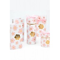 Μπομπονιέρα σημειωματάριο με post it και στυλό pink bloom Soap tales