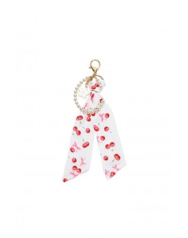 Charm με μαντιλάκι και πέρλες cherry
