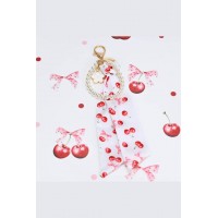 Charm με μαντιλάκι και πέρλες cherry