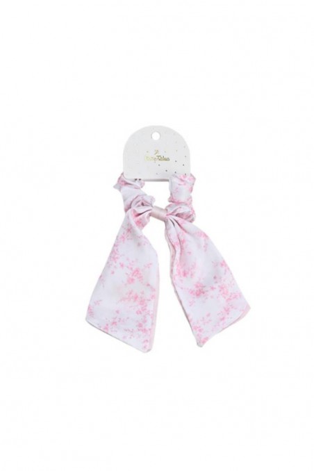 Scrunchie με μαντίλι pink toile