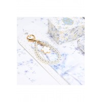 Charm με μαντιλάκι και πέρλες blue toile