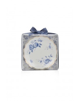 Πιατάκι πορσελάνη blue flowers