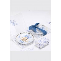 Πιατάκι πορσελάνη blue flowers