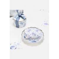 Πιατάκι πορσελάνη blue flowers