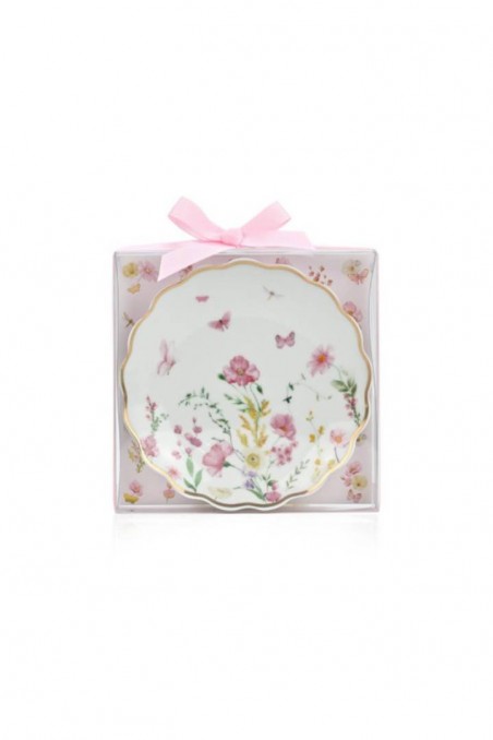 Πιατάκι πορσελάνη Pink Fleur SoapTales