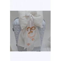 Πακέτο Βάπτισης λευκό με λεπτομέρειες ροζ-χρυσό