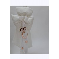 Πακέτο Βάπτισης λευκό με λεπτομέρειες ροζ-χρυσό