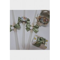 Πακέτο βάπτισης με θέμα ζωάκια του δάσους σε λαδί αποχρώσεις