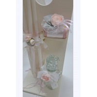 Πακέτο βάπτισης με θέμα ροζ παιώνια