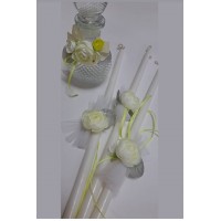 Πακέτο βάπτισης για κορίτσι με κίτρινα λουλούδια 